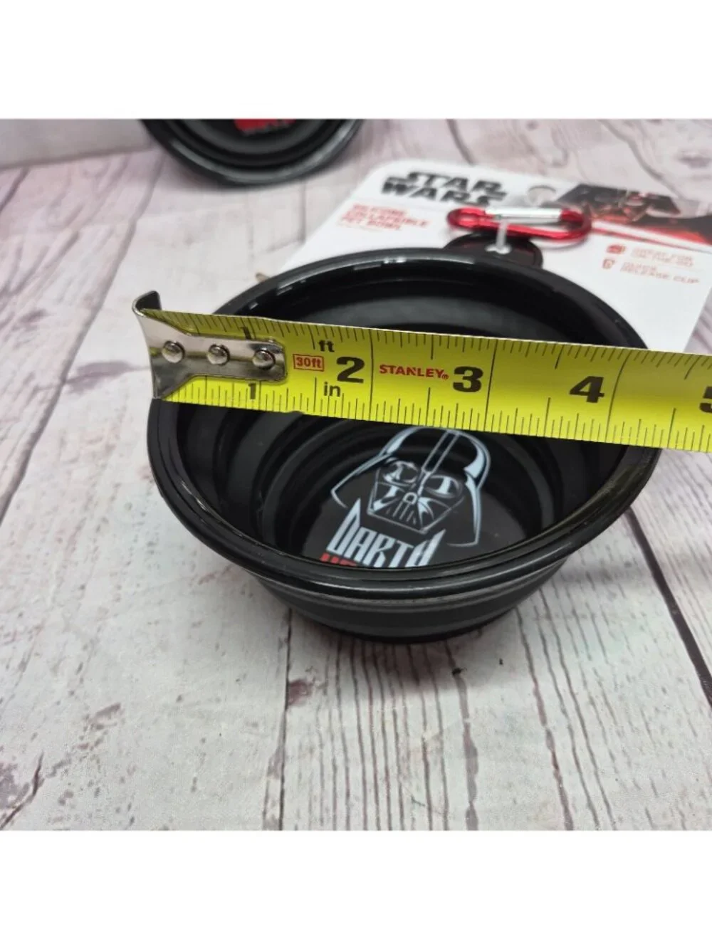 (2pc) Star Wars Darth Vader Collapsible Silicone Dog Bowl Portable Quick Release